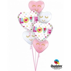 Bukiet 867 I Only Have Eyes for You! Qualatex #97188-2 97147-4